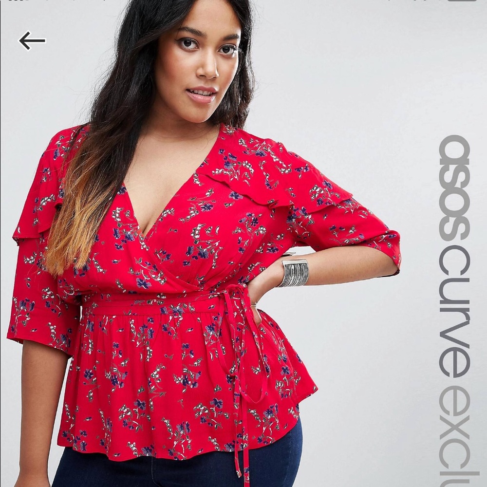 ASOS Wrap Front Top